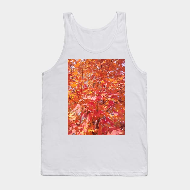 Red Autumn Leaves Tank Top by JadedAlice